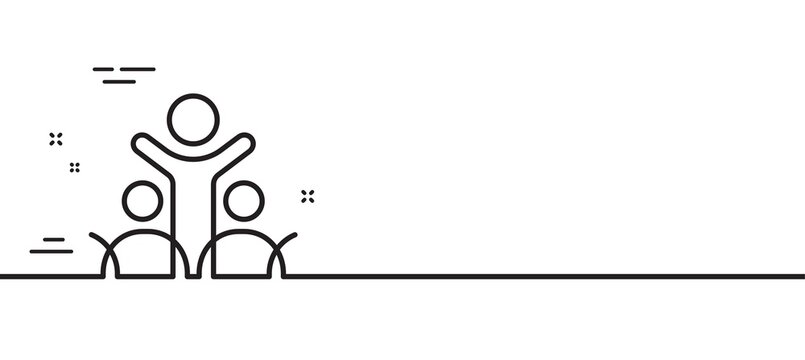 Inclusion line icon. Equity culture sign. Gender diversity symbol. Minimal line illustration background. Inclusion line icon pattern banner. White web template concept. Vector