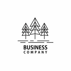 pine forest logo design, retro vintage logos