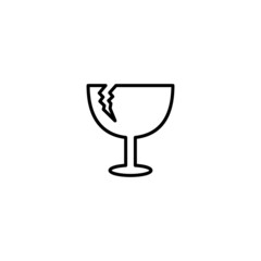fragile icon,  fragile sign vector