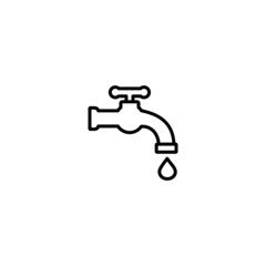 water droplets from faucets Icon Vector