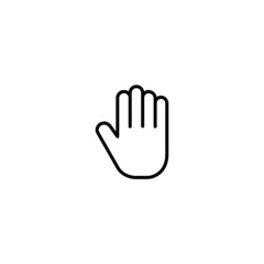 Hand icon, Hand stop icon vector