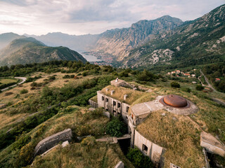 Stone structures of the Gorazda fort on Mount Lovcen. Montenegro