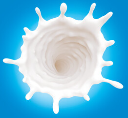 milk splash. 3d illustration. design element.