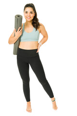Fototapeta premium Full length of a woman exercising