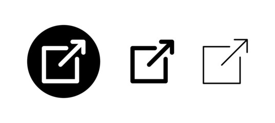 Fototapeta premium External link icons set. link sign and symbol. hyperlink symbol