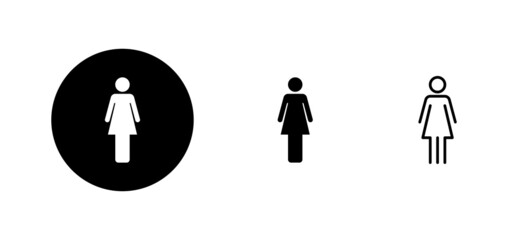 Fototapeta premium Female icons set. woman sign and symbol