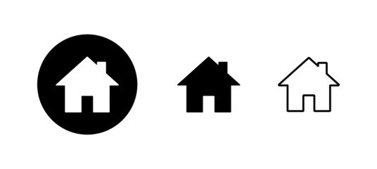 House icons set. Home sign and symbol