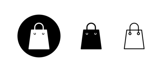 Shopping bag icons set. shopping sign and symbol