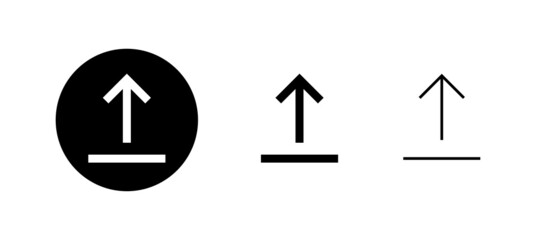 Upload icons set. load data sign and symbol