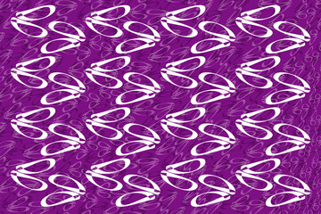 purple and white overlay background graphic with white pairs of ballet slippers