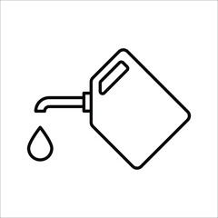 Jerrycan icon. Trendy linear Jerrycan logo concept on white background from Industry collection