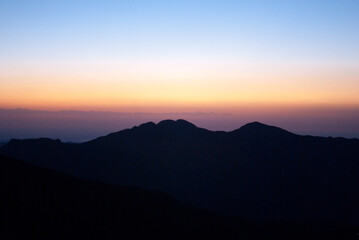 Sunrise in the mountains of Colorado