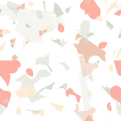 Terrazzo seamless pattern. Orange realistic