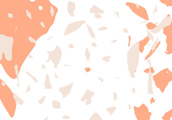 Terrazzo modern abstract template. Orange texture