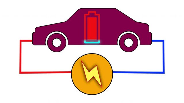 充電中の電気自動車