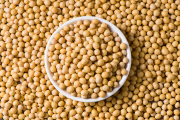 Soybean seeds grain texture background.top view