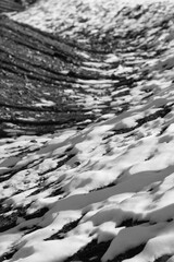 water flowing over rocks