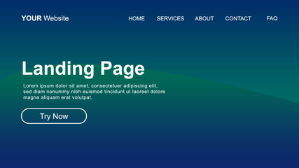 Gradient Landing Page Dark Template