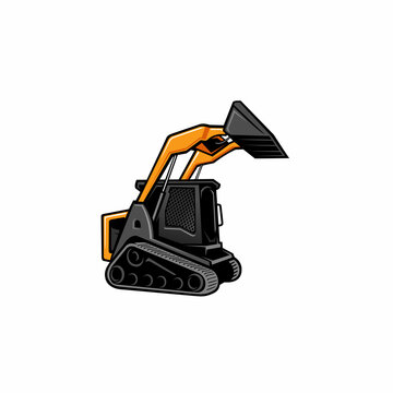 recommend clip art: skid steer loader - construction equipment vector isolated