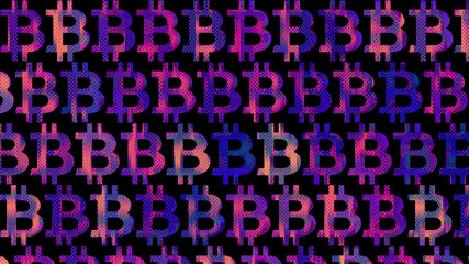 Abstract bitcoin pattern background image.