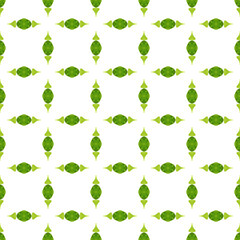 Medallion seamless pattern. Green fetching boho