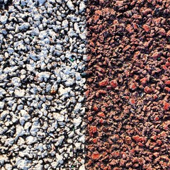 서로 다른색으로 대칭된 우레탄 바닥