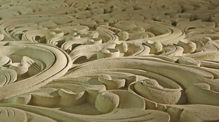 Obraz premium white stone carving