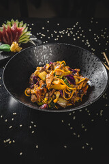 Perfect Sushi Japanese Asian Seafood Food Dish Menu Gourmet Restaurant Chef on Dark Background