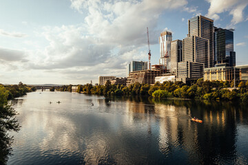 Sunset over the colorado river