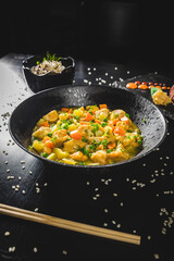 Perfect Sushi Japanese Asian Seafood Food Dish Menu Gourmet Restaurant Chef on Dark Background
