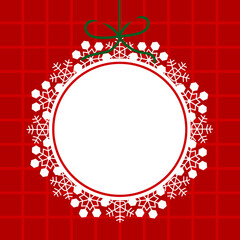Background decorated with snowflakes, a symbol of Christmas