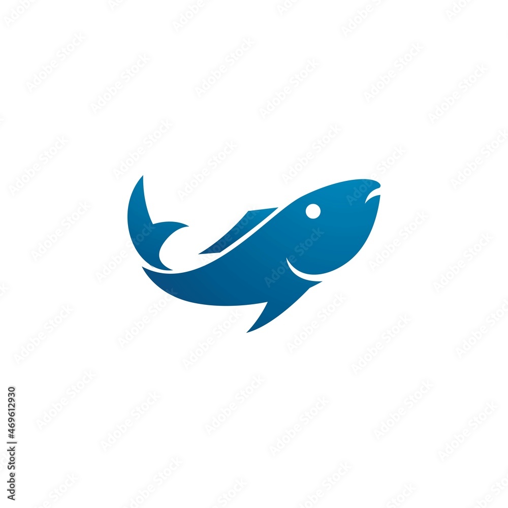 Poster fish ilustration vector