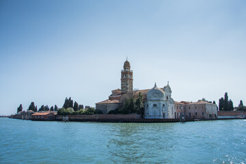 Fototapeta premium San Michele Island is Venice’s cemetery island, Cemetery, Veneto, Italy, Europe,march, 2019