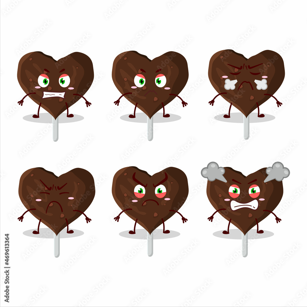 Canvas Prints love cookies chocolate candy cartoon character with various angry expressions