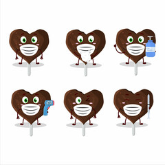 A picture of love cookies chocolate candy cartoon design style keep staying healthy during a pandemic