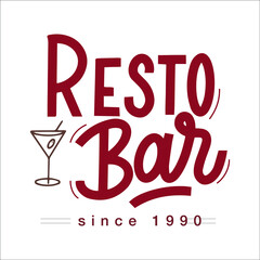 Coffee shop retro logo cafe