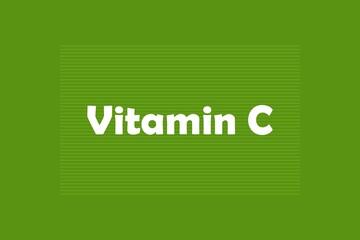 Vitamin C typography text vector design.  Healthcare conceptual vector design 