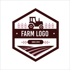  farm logo symbol natural organic agriculture