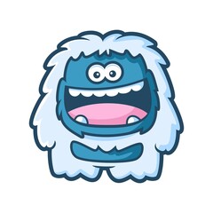 yeti mascot  in vector