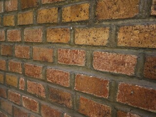 brown brick wall with motifs in the house