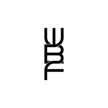 wbf initial letter monogram logo design