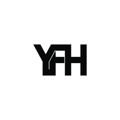 Obraz premium yfh initial letter monogram logo design