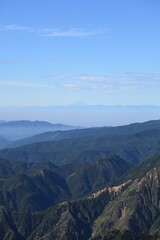Climbing view from Nikko to Mount Shazan, Tochigi, Japan 