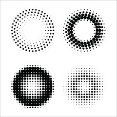 Circle retro halftone pattern background