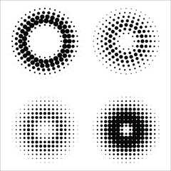 Circle retro halftone pattern background