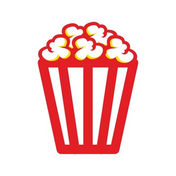 illustration of a popcorn in a red bucket