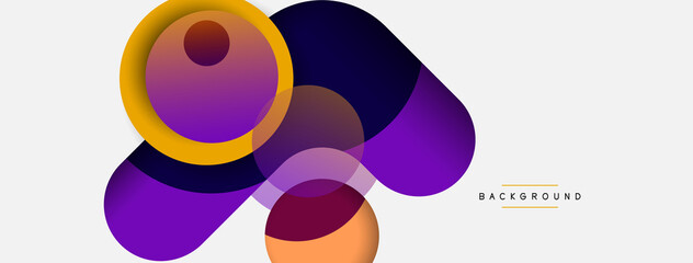 Circle and round shapes abstract background. Vector illustration for wallpaper banner background or landing page