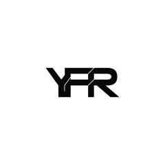 yfr initial letter monogram logo design