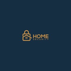 Fototapeta na wymiar Home security logo design template. Guard your house. Vector Illustration