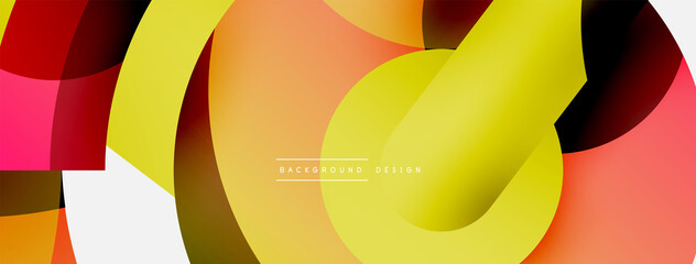 Round shapes circles and other geometric forms. Vector illustration for wallpaper banner background card or landing page